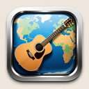 icon_geography_guitar_metallic icon preview
