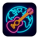 icon_geography_guitar_neon icon preview