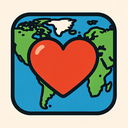 icon_geography_heart_bold icon preview