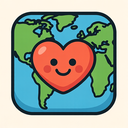 icon_geography_heart_cartoon icon preview