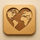 icon_geography_heart_embossed icon preview