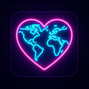 icon_geography_heart_neon icon preview