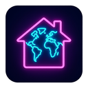 icon_geography_house_neon icon preview