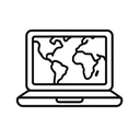 icon_geography_laptop_line_art icon preview
