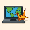 icon_geography_laptop_origami icon preview