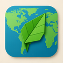 icon_geography_leaf_origami icon preview