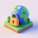 icon_geography_lock_3d_isometric icon preview