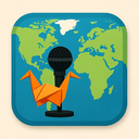 icon_geography_microphone_origami icon preview