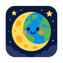 icon_geography_moon_cartoon icon preview