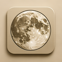 icon_geography_moon_embossed icon preview