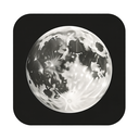 icon_geography_moon_monochrome icon preview
