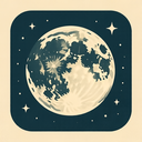 icon_geography_moon_retro icon preview