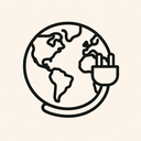 icon_geography_plug_minimal_outline icon preview