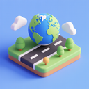icon_geography_road_3d_isometric icon preview