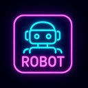 icon_geography_robot_neon icon preview