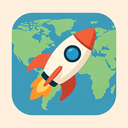 icon_geography_rocket_flat_pastel icon preview