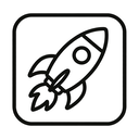 icon_geography_rocket_minimal_outline icon preview