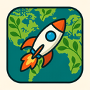 icon_geography_rocket_organic_pattern icon preview