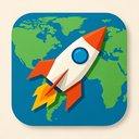icon_geography_rocket_origami icon preview