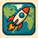 icon_geography_rocket_retro icon preview