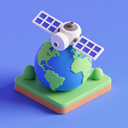 icon_geography_satellite_3d_isometric icon preview