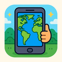 icon_geography_smartphone_cartoon icon preview
