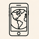 icon_geography_smartphone_minimal_outline icon preview