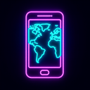 icon_geography_smartphone_neon icon preview
