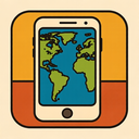 icon_geography_smartphone_retro icon preview