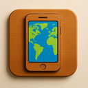 icon_geography_smartphone_wooden icon preview
