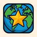 icon_geography_star_bold icon preview