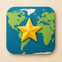 icon_geography_star_elegant icon preview