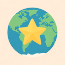 icon_geography_star_flat_pastel icon preview
