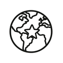icon_geography_star_minimal_outline icon preview