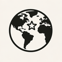 icon_geography_star_monochrome icon preview