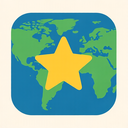 icon_geography_star_simplified icon preview