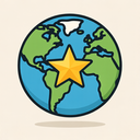 icon_geography_star_thin icon preview