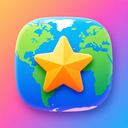icon_geography_star_vibrant_colors icon preview