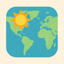 icon_geography_sun_flat_pastel icon preview
