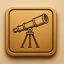 icon_geography_telescope_embossed icon preview