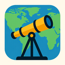 icon_geography_telescope_flat_design icon preview
