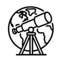 icon_geography_telescope_minimal_outline icon preview
