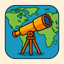 icon_geography_telescope_origami icon preview