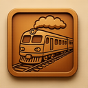 icon_geography_train_embossed icon preview