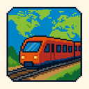 icon_geography_train_pixel_art icon preview