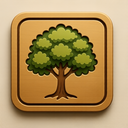 icon_geography_tree_embossed icon preview