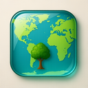 icon_geography_tree_glassy icon preview