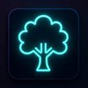 icon_geography_tree_neon icon preview
