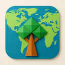 icon_geography_tree_origami icon preview