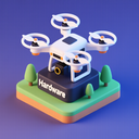 icon_hardware_drone_3d_isometric icon preview